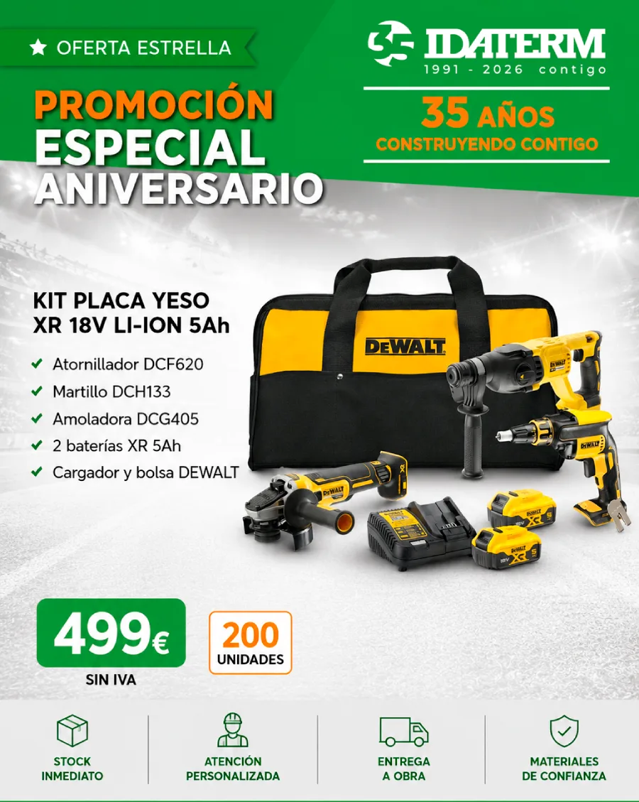 Promoción aniversario KIT DE PLACA YESO INDIVIDUAL