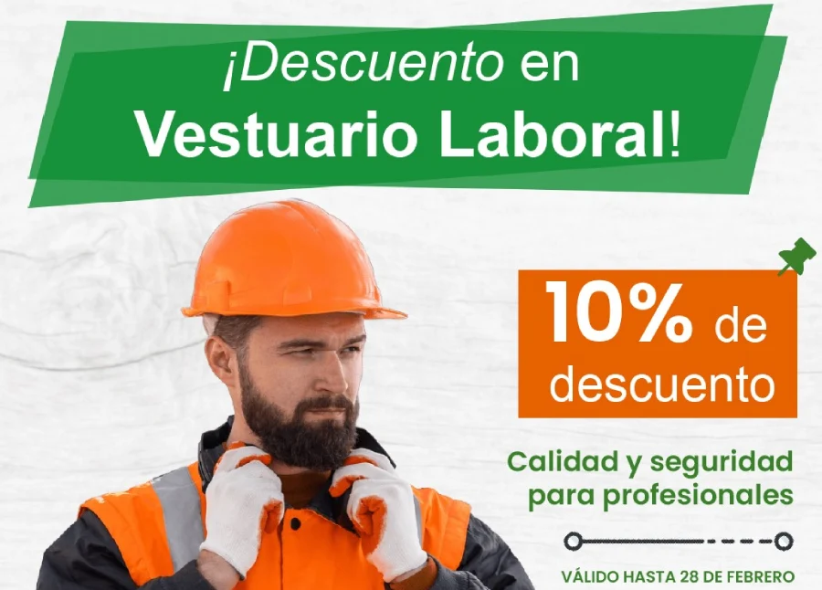 ¡Equípate en Idaterm! 10% de descuento en Vestuario Laboral (Oferta por tiempo limitado)