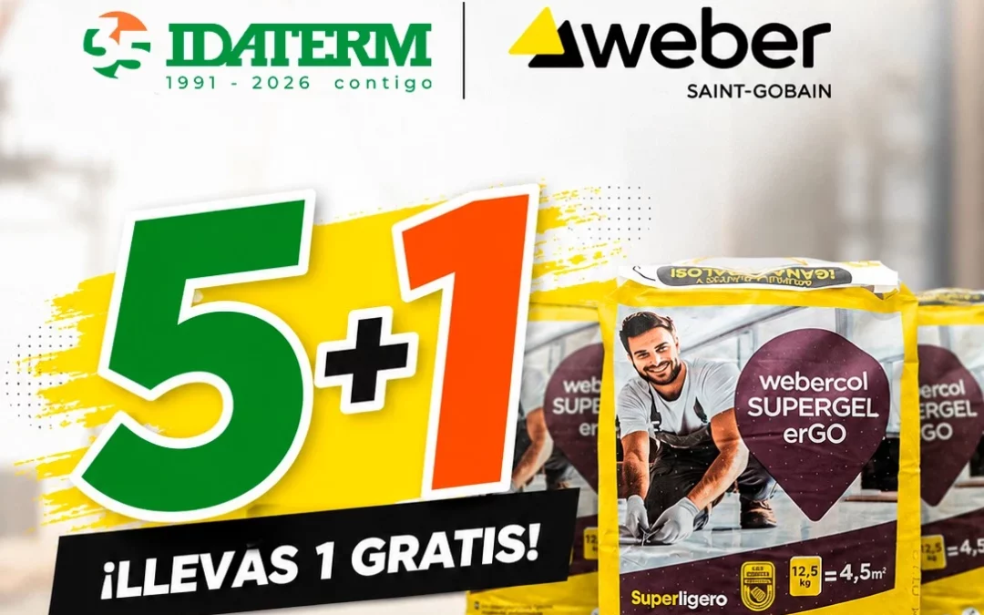Exclusiva 35º Aniversario Idaterm: ¡Llévate 1 Saco GRATIS por la compra de 5 en la gama Weber!