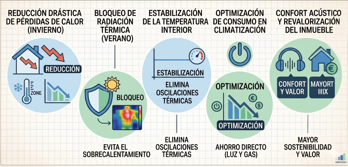 Beneficios de aislar la cubierta_ Ahorro energético y confort térmico