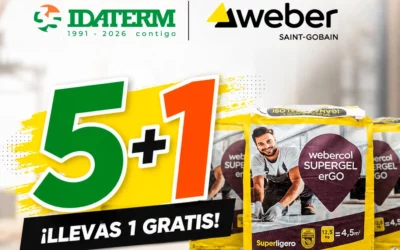 Exclusiva 35º Aniversario Idaterm: ¡Llévate 1 Saco GRATIS por la compra de 5 en la gama Weber!