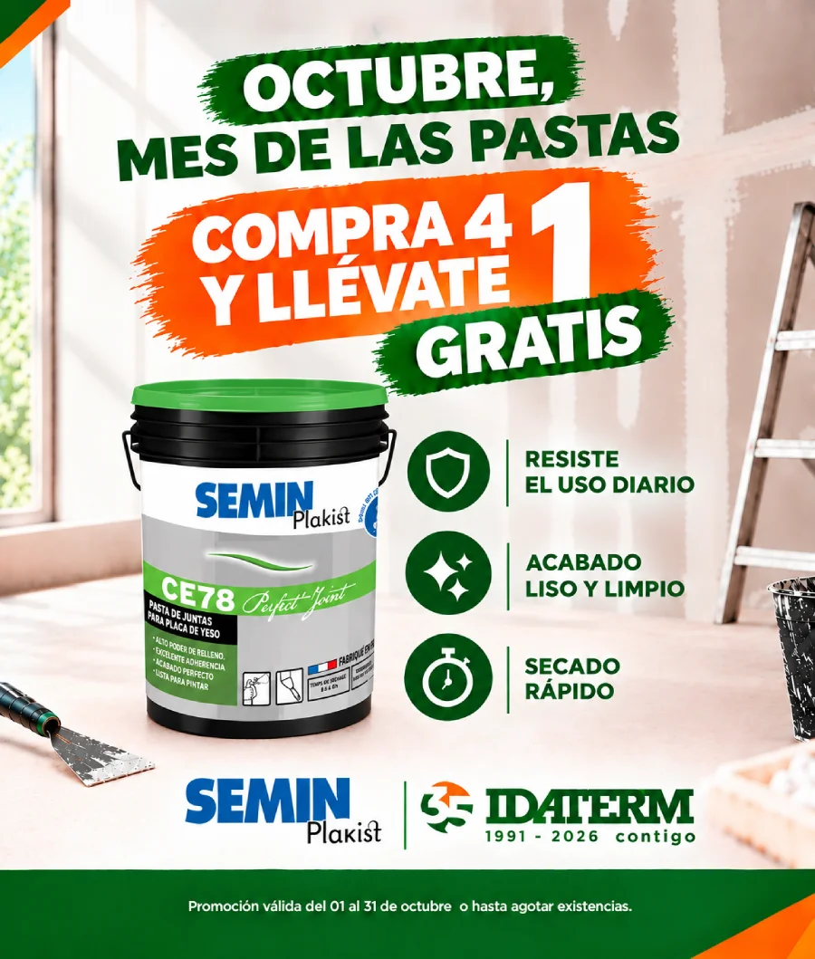 Bote de pasta lista al uso Semin Plakist CE 78 con beneficios de secado y acabado