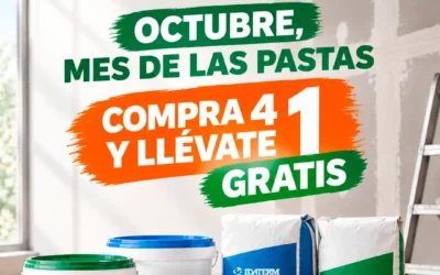 Octubre, Mes de las Pastas de Juntas en IDATERM: Compra 4 y Llévate 1 GRATIS en Placo y SEMIN
