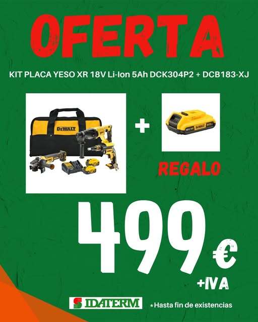 Consigue tu Kit DeWalt XR en IDATERM