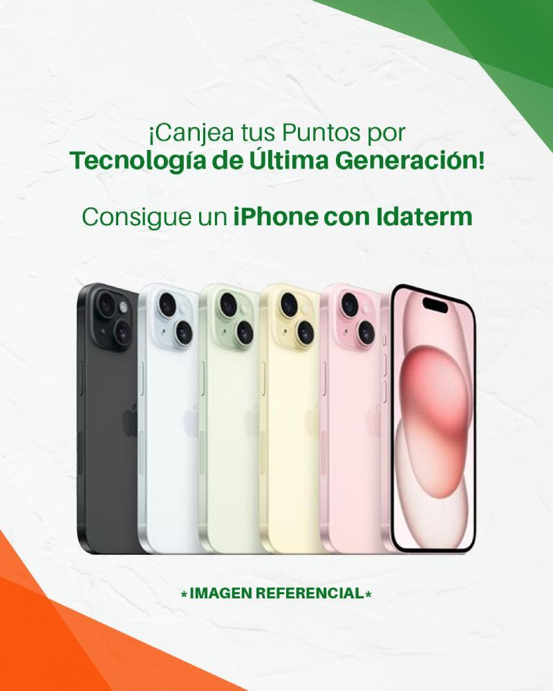 campaña idaterm compra y gana Promoción de canje de puntos por iPhone con Idaterm