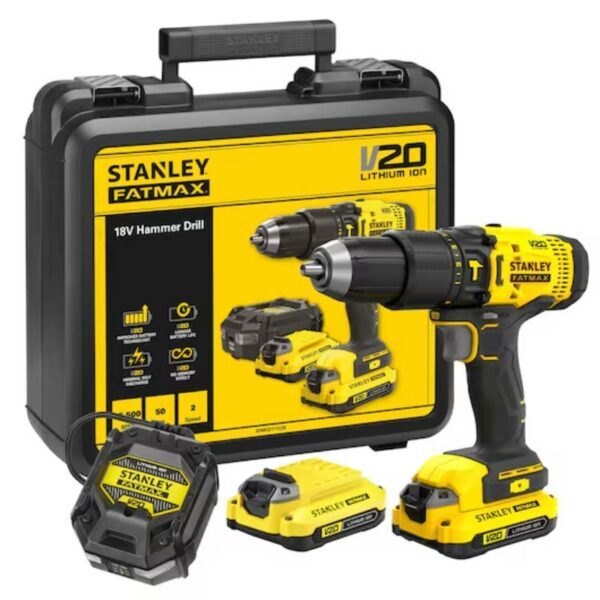 TALADRO PERCUTOR 18V 50Nm  -STANLEY - Imagen 2