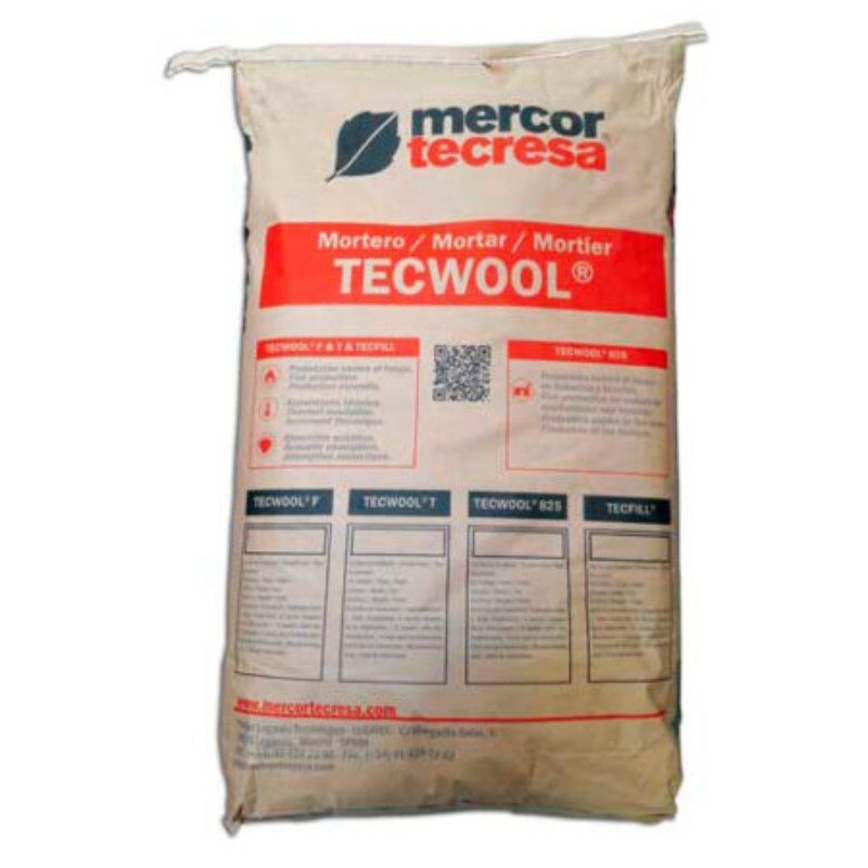 saco Mortero TECWOOL F - Ideal para túneles, edificios industriales y más