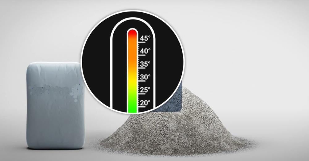 Imagen de un mortero ignífugo