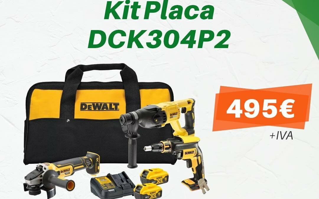¡OFERTA Exclusiva para Plaquistas! Consigue el Kit DEWALT DCK304P2-QW