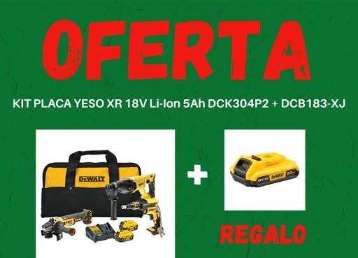 ¡OFERTA ESPECIAL! Kit DeWalt XR 18V Li-IonW + 1 batería extra DCB183-XJ
