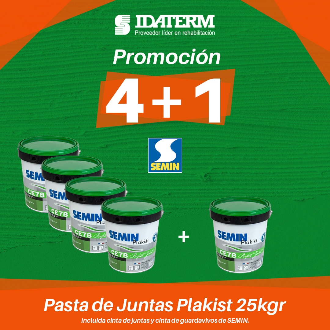 Pasta de Juntas Plakist 25kg: ¡Promoción 4+1!