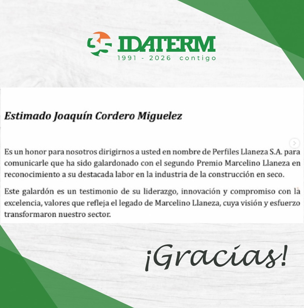 Joaquin Cordero Idaterm Premio Marcelino Llaneza construcción en seco