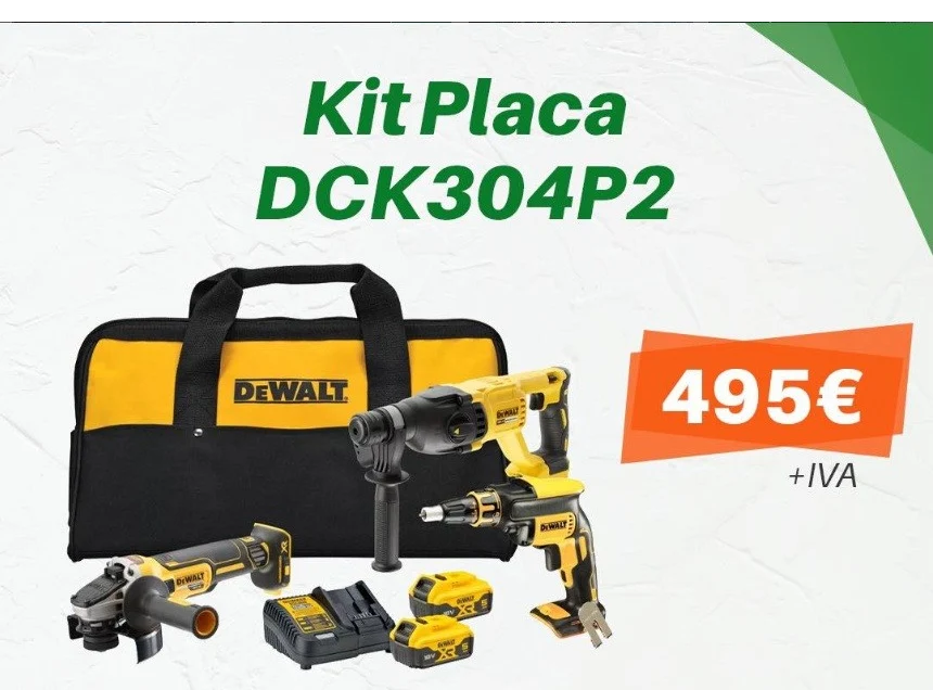 OFERTA ESPECIAL: Kit Plaquista DEWALT DCK304P2 ya disponible en Idaterm